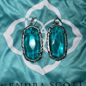 Kendra Scott Blue and Silver Zelle Drop Earrings